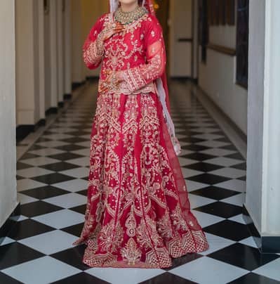 Red dress lehnga small