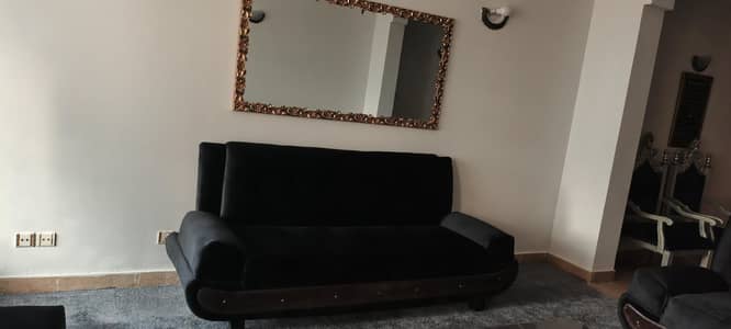 black sofa