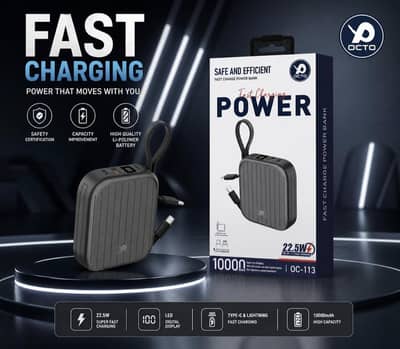 Octo Portable Mini Fast 10000mah PowerBank