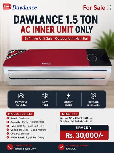 Dawlance 1.5 Ton AC Inner Unit For Sale 