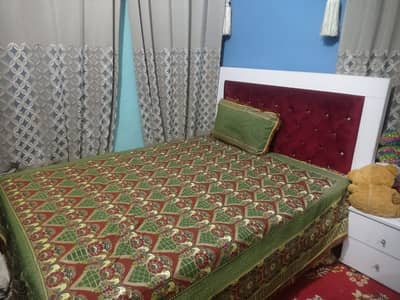 Bedset with Mattress and 1 Side Table and a Dressing Table