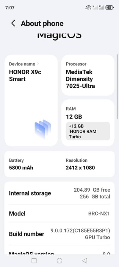 Honor x9csmart