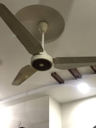 Off-white and brown selling fan,  Condition 9.5/10,  Voltage 220-230