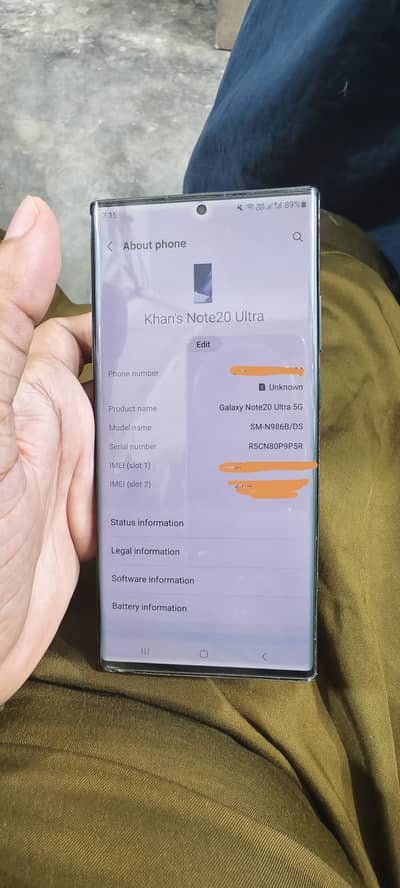 Samsung Mobile Note 20 Ultra 5G