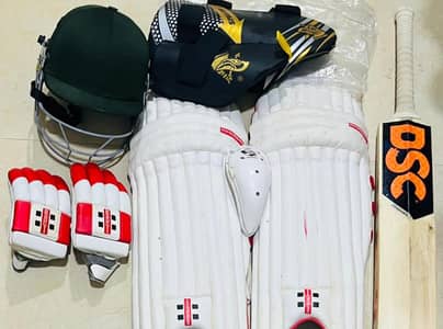 Hard ball kit with Hard ball Bat DSC( Kashmir Willow)