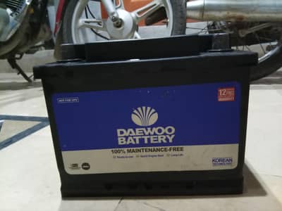 12 volt 60 Ah Dry Battery  Daewoo Company Slightly used. 03006587680