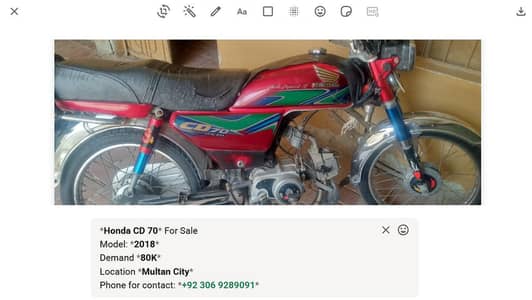 Honda CD 70 2018 Model