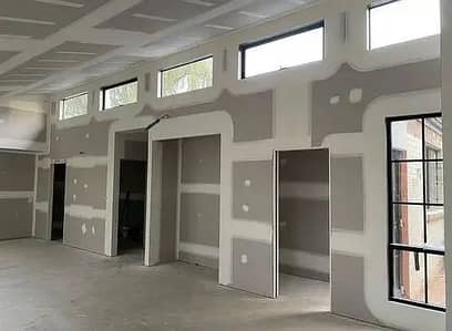 cement partition/glass partition/gypsum board partition/gypsum ceiling