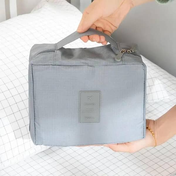 New Waterproof Travel Zipper Cosmetic bag Toiletry Bag Makeup pouch Women Cosmetic organizer Nylon Make Up Organizer Women's Handbag portable storage travel bag Storage Female Make Up Case