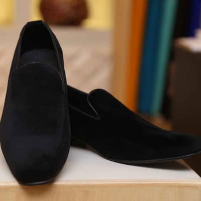 velvet soft shoe black and grey  set wise