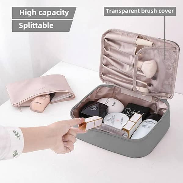 Waterproof Travel Make Up Storage Bag with Pouch For Women Toiletries Organizer Pouch Female Large Capacity Portable Cosmetic Bag