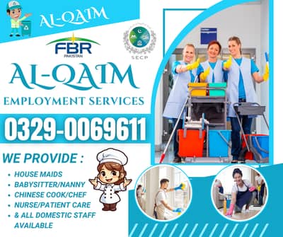 Maids / House Maids / cook / House chef / Baby Sitter maid available