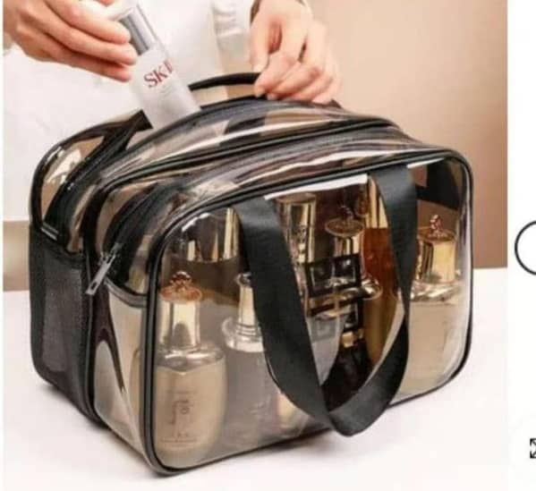 Multipurpose Waterproof Cosmetic Toiletry Transparent Makeup Beauty Travel Pouch Bag Organizer