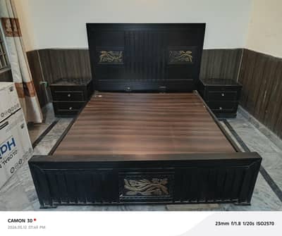 Bed-Set(wooden) & Side tables