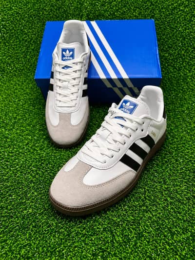 Adidas Samba Sneakers For Men White Black Premium Casual Shoes