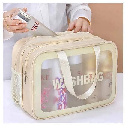 Waterproof Transparent Travel Cosmetic Zipper Storage Wash Bag Single Zipper - Multi