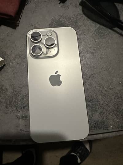 Iphone 15 pro natural titanium 128gb jv 87BH 10/10 condition waterpack
