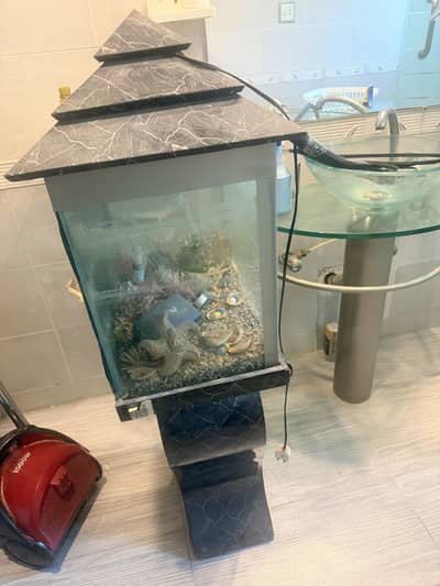 Aquarium with things for sell