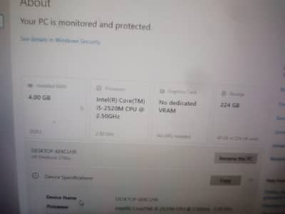 HP 2nd gen laptop 2520m
