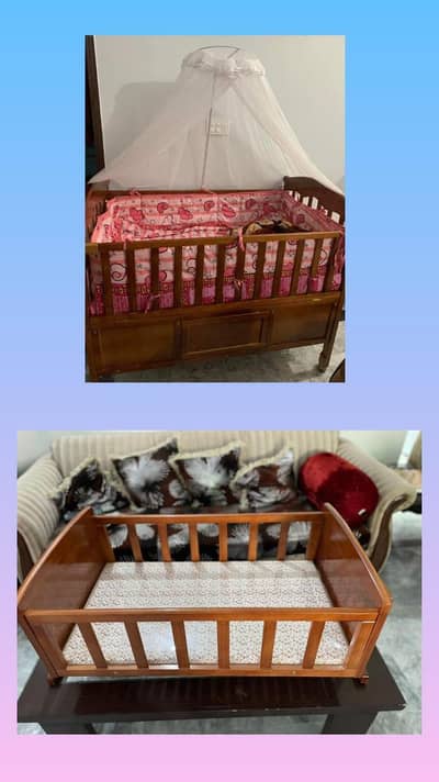 Cot and crib set  Brand: Tinnies