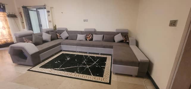 L Shape Sofa with Daybed and Cushions