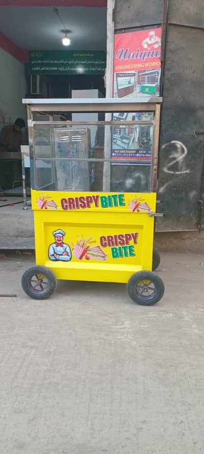 3 Month Used Crispy Bite Food Cart For Sale – Stainless Stee