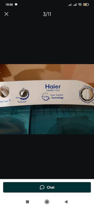 Haier washing machine twin tub model number HWM-80-100S