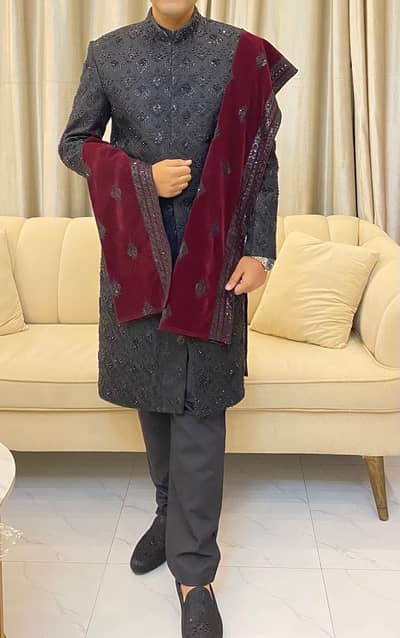Sherwani Black Xlarge