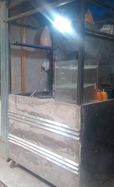 Steel counter/Display counter/frys and burger counter