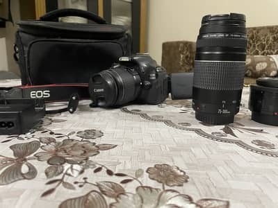 Canon 600d + 75-300mm +50mm
