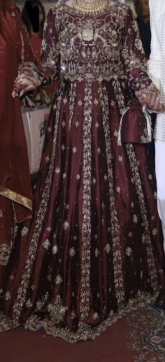 mehroon bridal dress for sale