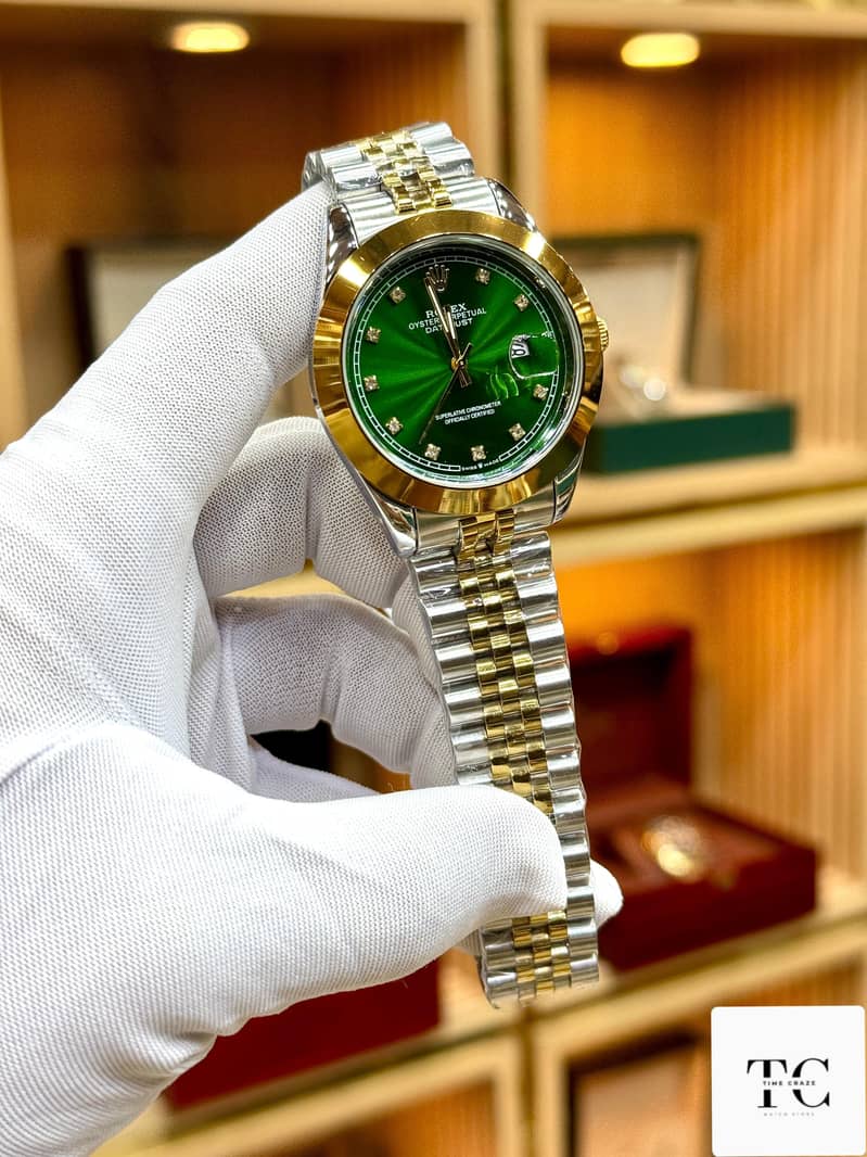 Rolex stainless steel watch 0