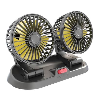 12v Car Dashboard cooling fan dual head parcel check before pay
