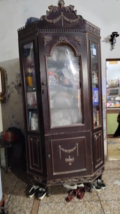 showcase for sale with glass door inside t