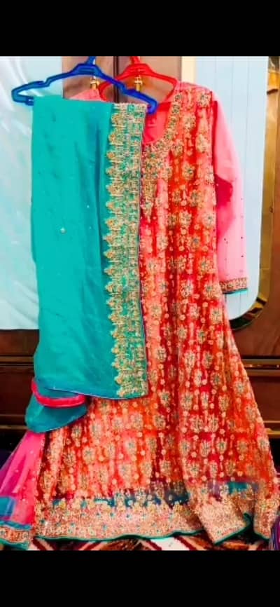 Beautiful Heavy Embroidered Bridal/Party Wear Maxi - one time  weared