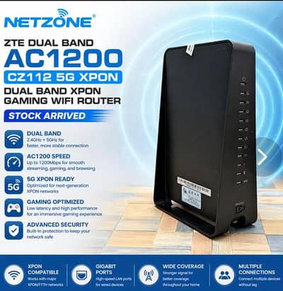 ZTE DUAL BAND AC 1200 CZ 112 5G XPON