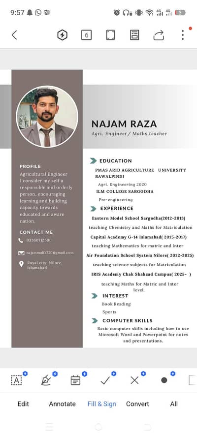 Maths and Physics teacher