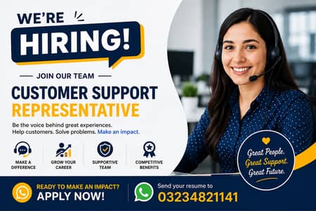 HIRING CUSTOMER SUPPORT REPRESENTATIVES!