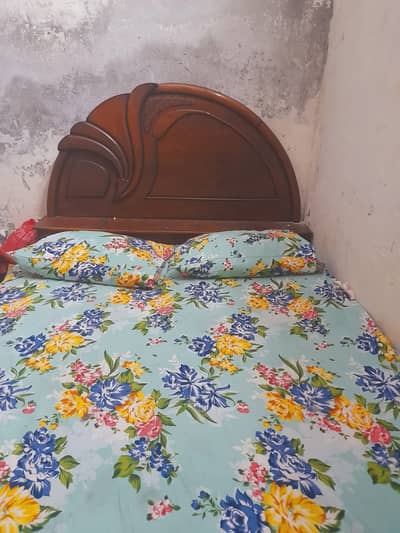 Wood Bed with mattress