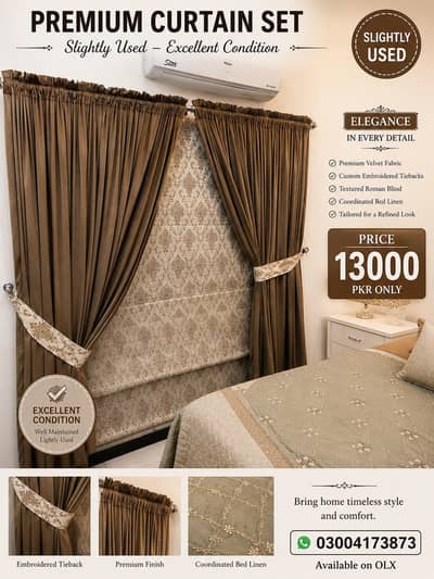 Beautiful premium curtain set for sale.