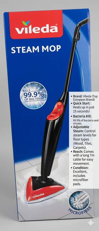 2 Cordless Vacuums + Vileda Steam Mop