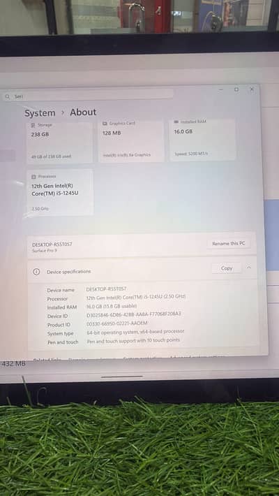Microsoft Surface Pro 9 16GB/256