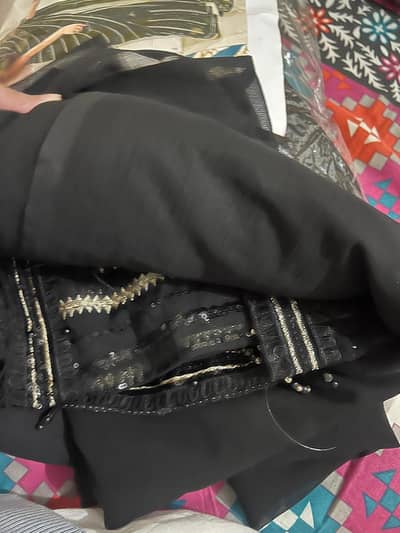 Elegant Black Saree for Women – Brand New
