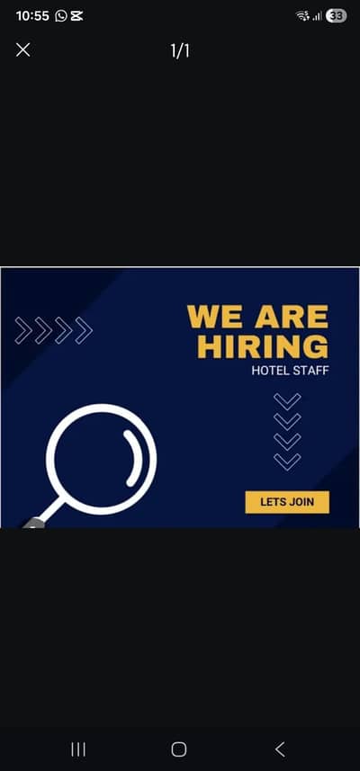 hiring for hotel reception