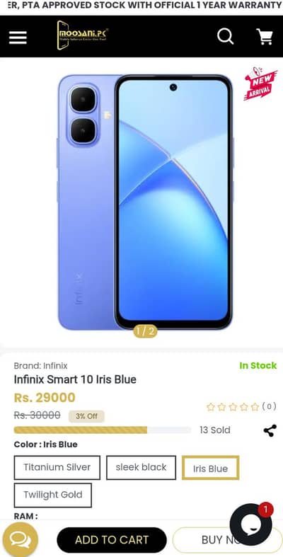 Infinix smart 10