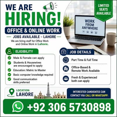 “Work From Home & Office Jobs Available | Hiring Now”