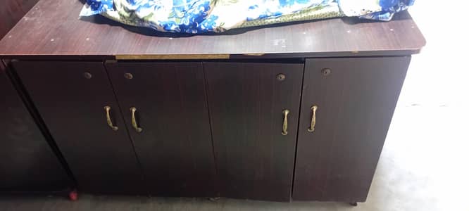 iron stand with cabinet