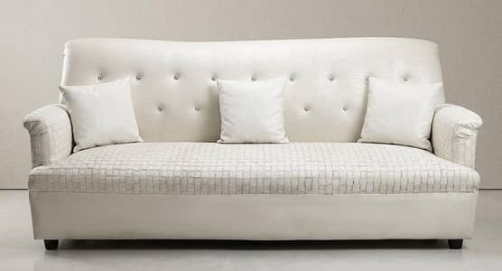 5 Seater Off White Sofa Set (3+1+1)