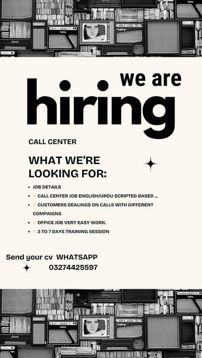 call center job in Lahore for boys and girls