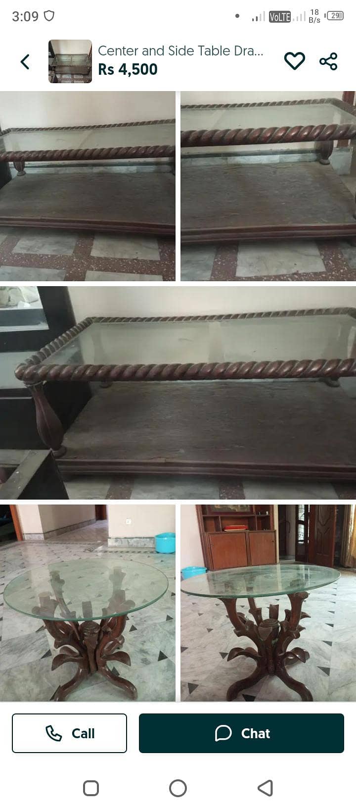 Center Table with side table 4